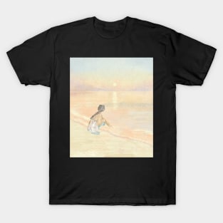 Girl on beach sunset T-Shirt